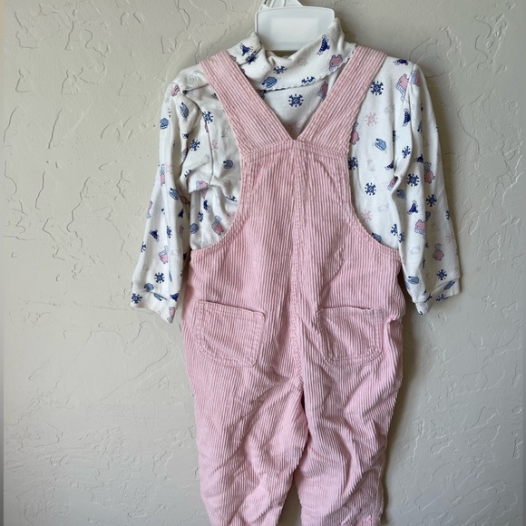Vintage toddler overalls outfit corduroy bears - Picture 2 of 4